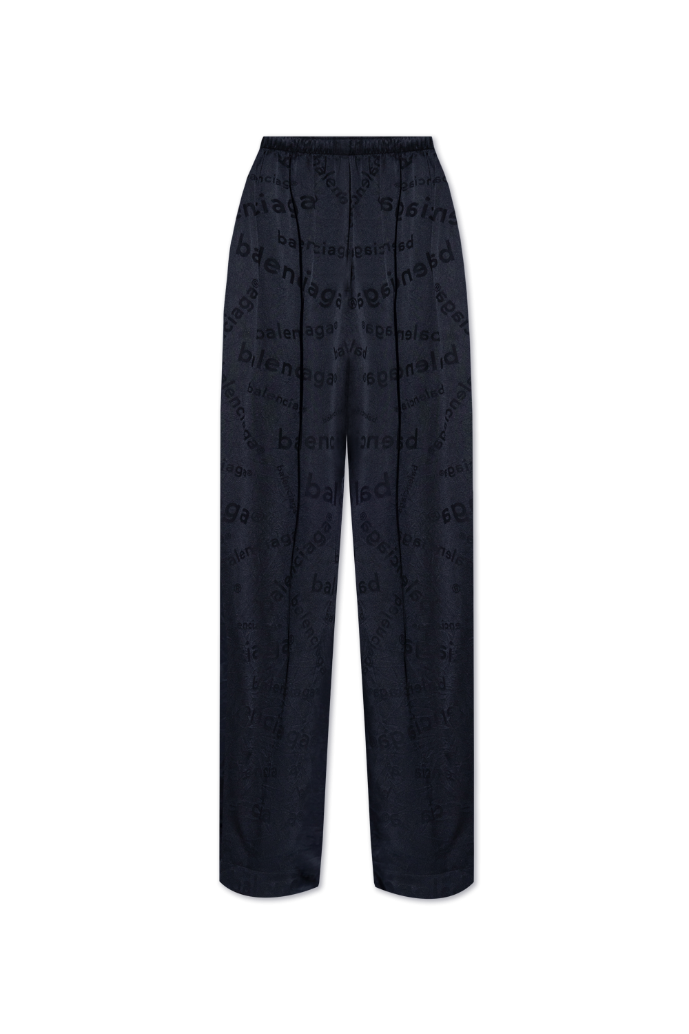 Navy blue Silk trousers with monogram Balenciaga - Vitkac Italy